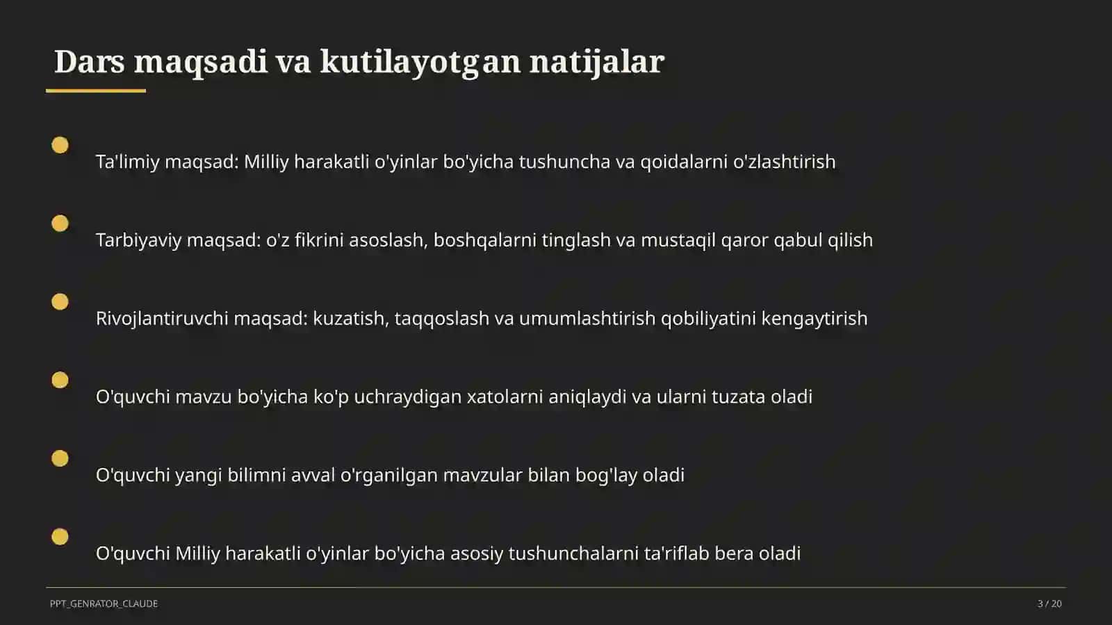 Milliy harakatli o'yinlar (4-sinf) 3