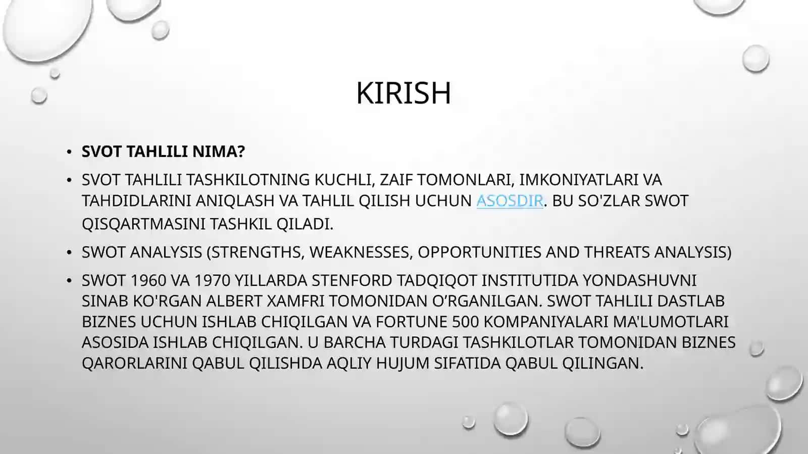 ijtimoiy xizmatlarni boshqarish va xodimlar faoliyatini muvofiqlashtirishda ‘’SWOT’’ tahlilini qo’llash 3