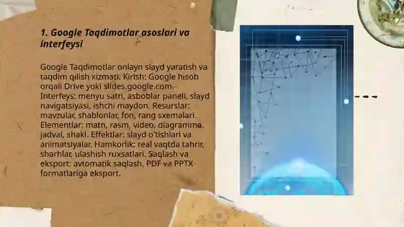 Google Taqdimotlar 3