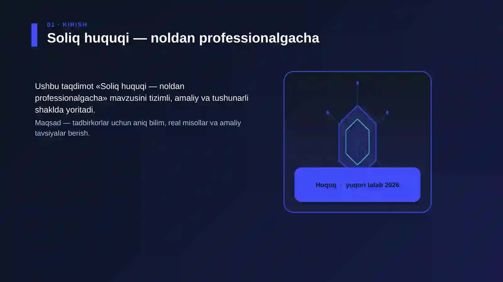 Soliq huquqi — noldan professionalgacha 3
