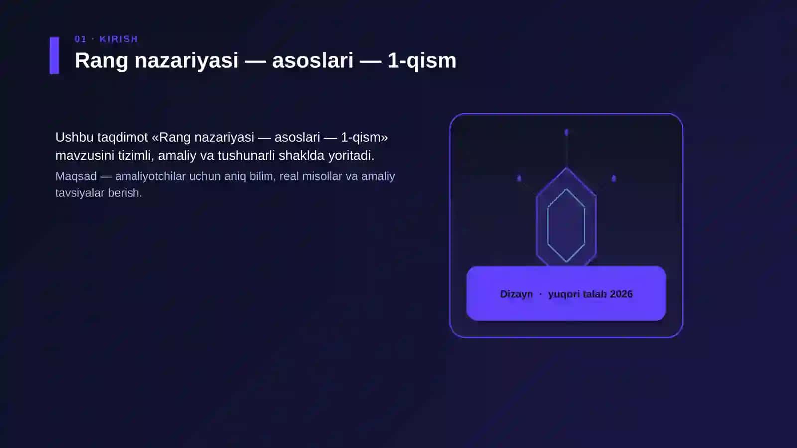 Rang nazariyasi — asoslari — 1-qism 3