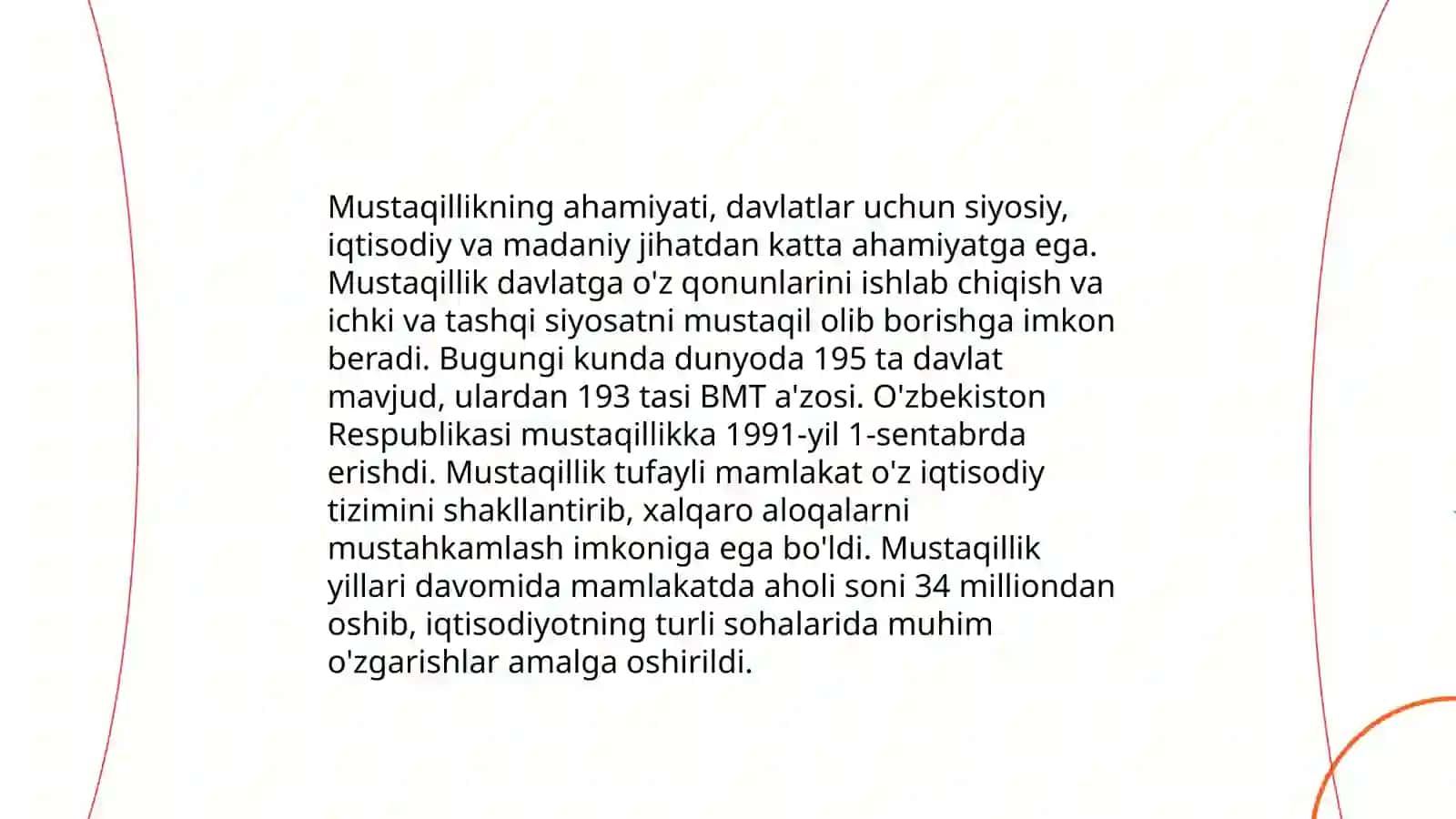 Mustaqillikning ahamiyati 3