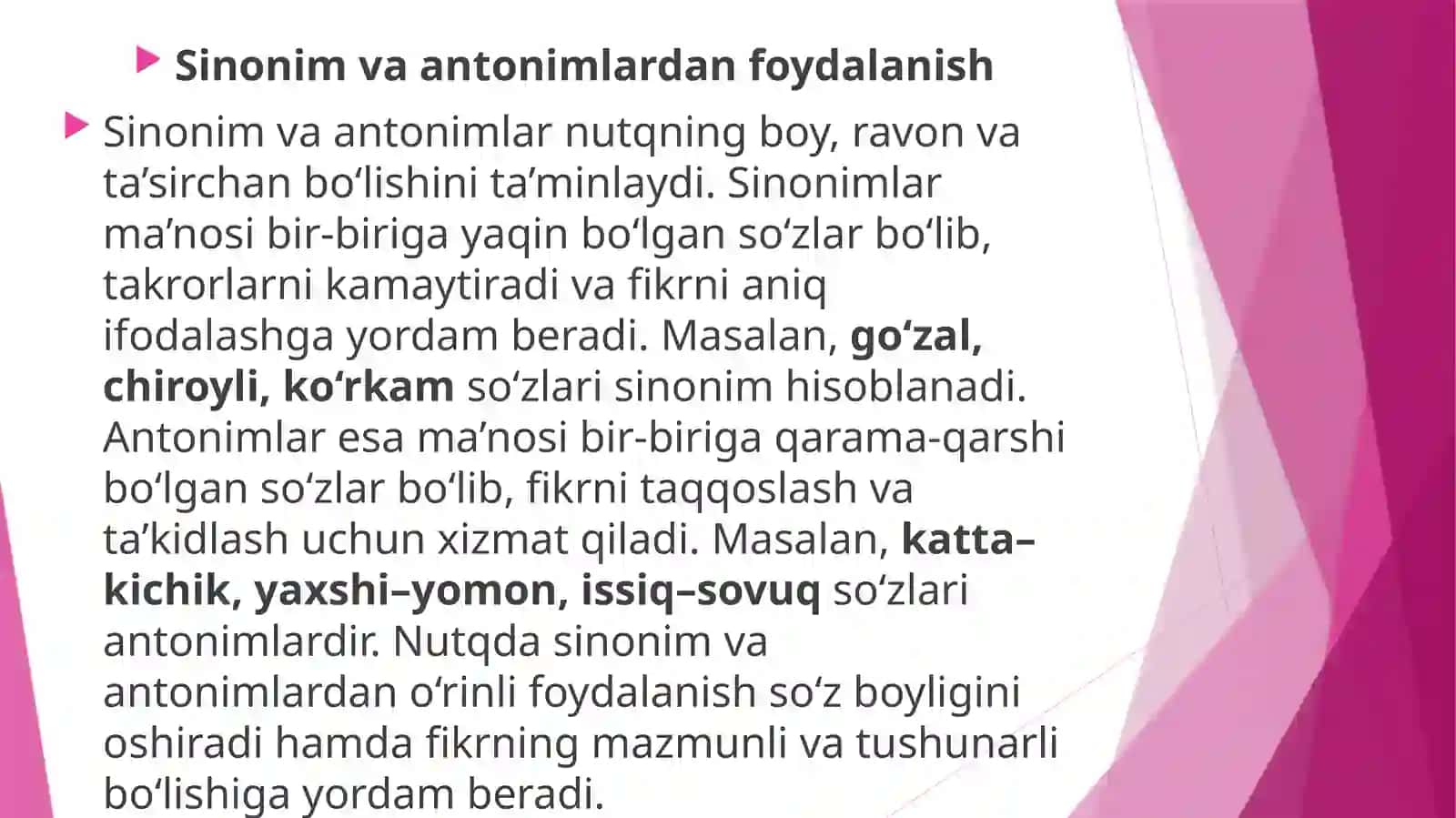 Sinonim va antonimlar 3
