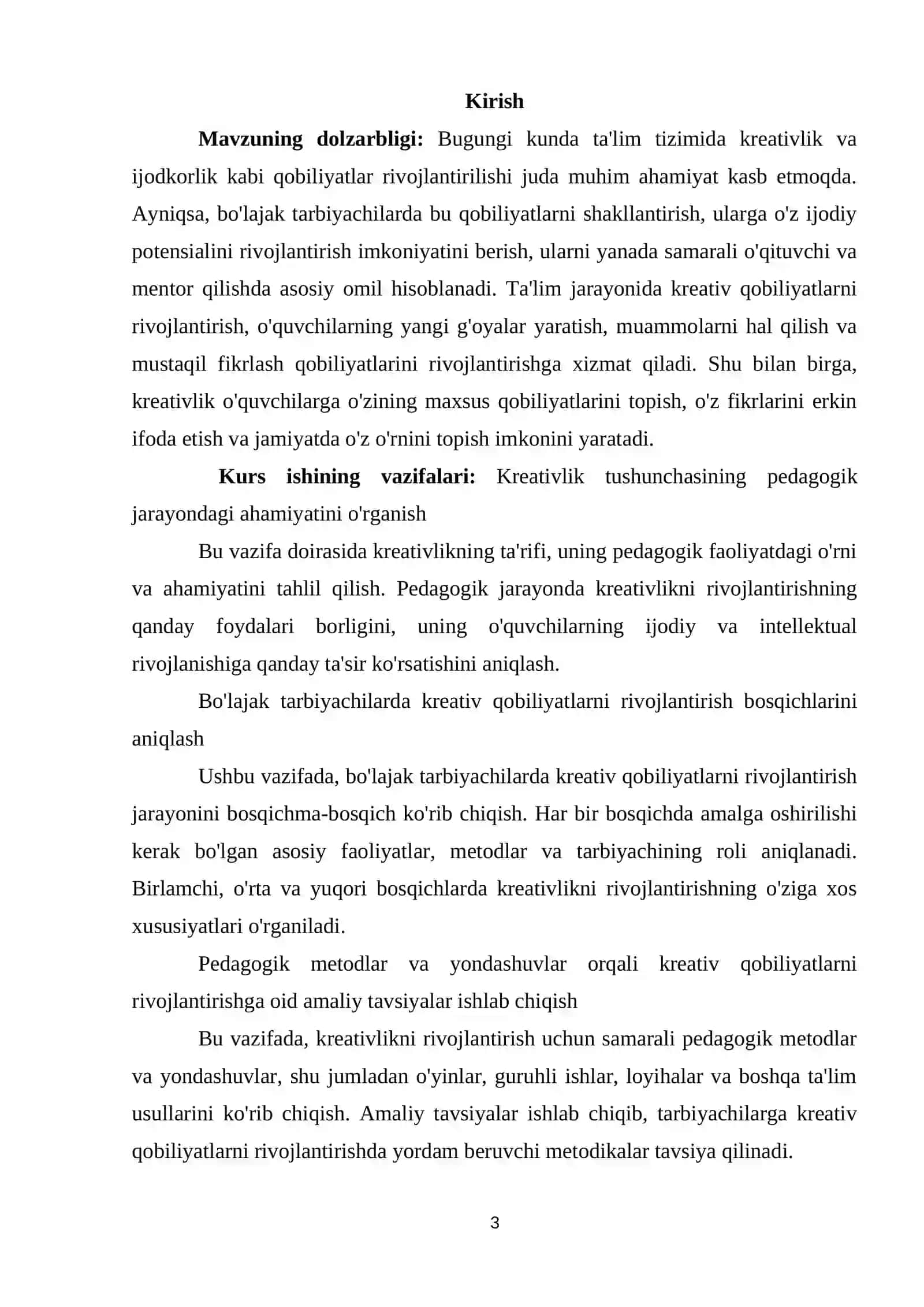 Bo'lajak tarbiyachilarda kreativ qobilyatlarni rivojlantirish bosqichlari 3