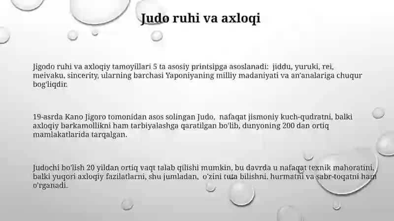 Dzyudo nazaryasi va uslubi 3