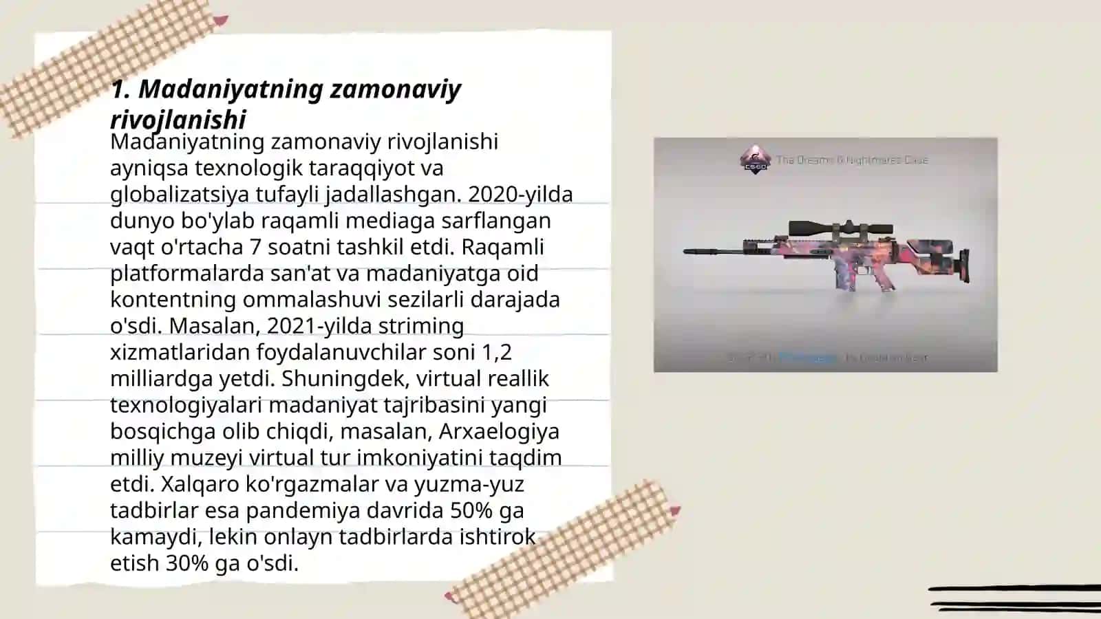 Madaniyat va san'at sohasidagi rivojlanosh 3