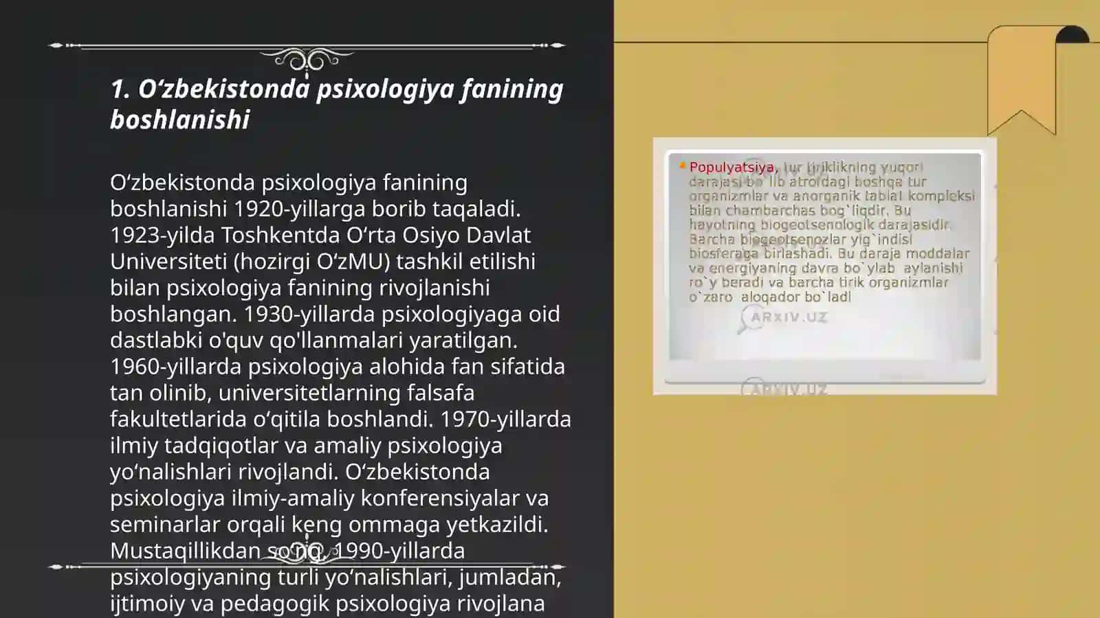 O'zbekistonda psixologiya fanining rivojlanish tarixi 3