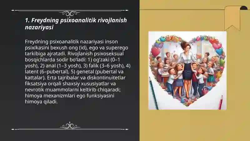 Pisixik rivojlanish haqidagi asosiy nazariyalar 3