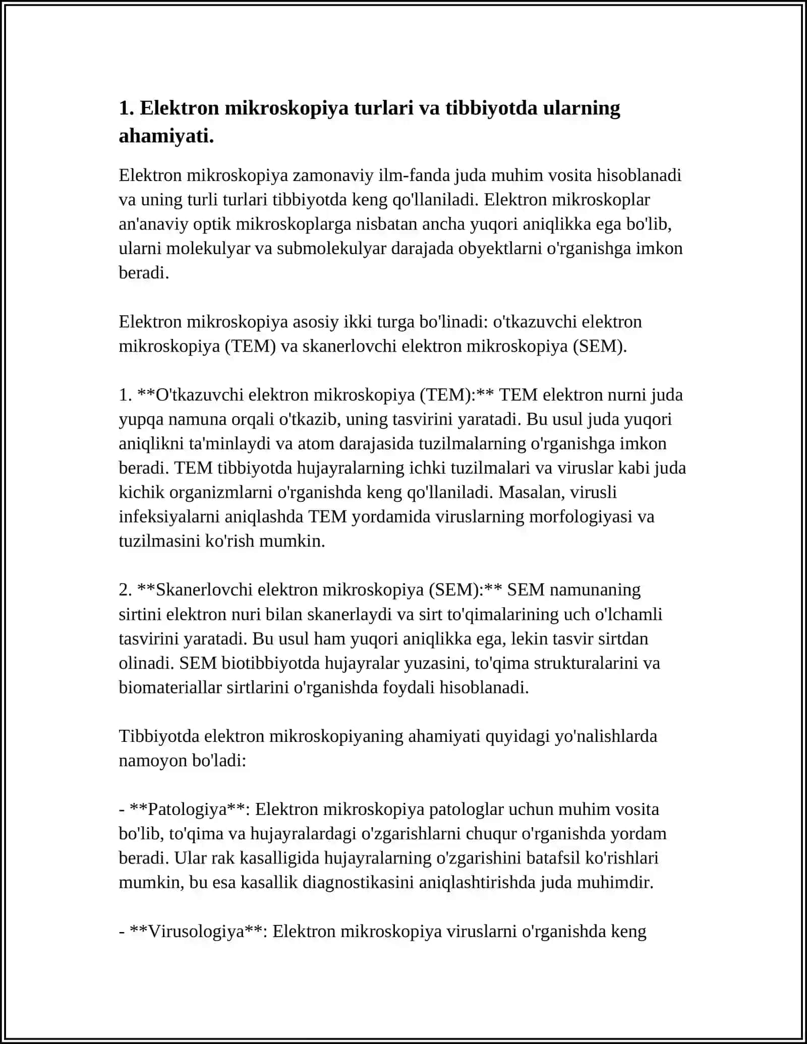 ELEKTRON MIKROSKOPIYA USULLARINI TIBBIYOTDAGI AHAMIYATI 3