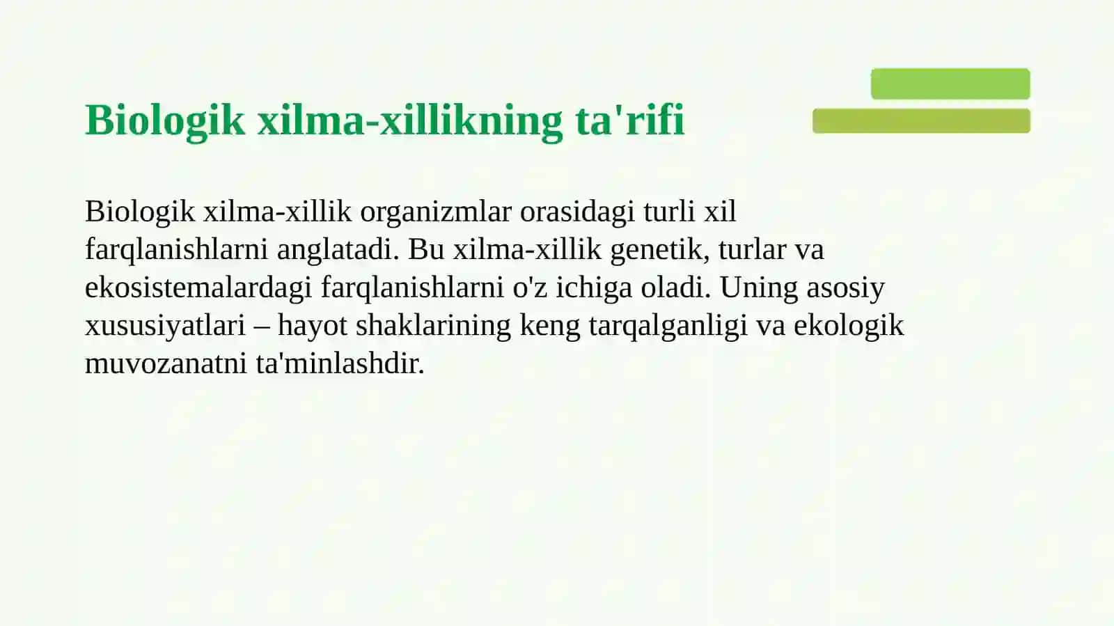 Biologik xilma-xillikni saqlashning dolzarb masalalari 3
