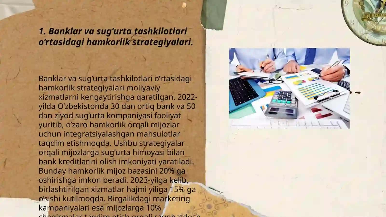 Banklar va sug’urta tashkilotlari o’rtasidagi munosabatlarni rivojlantirishning zamonaviy yo’llari 3