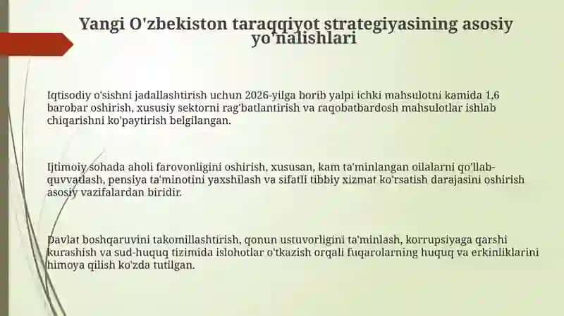 Yangi Oʻzbekiston taraqqiyot strategiyasi 3