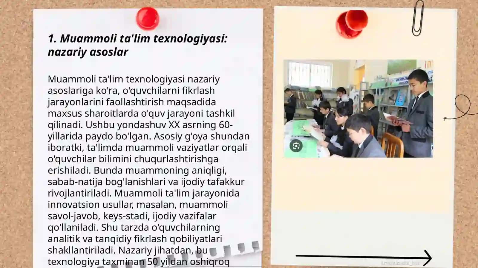 O‘quvchi ma’naviy kamolotini ta’minlashda muammoli ta’lim texnologiyasini o’rni 3