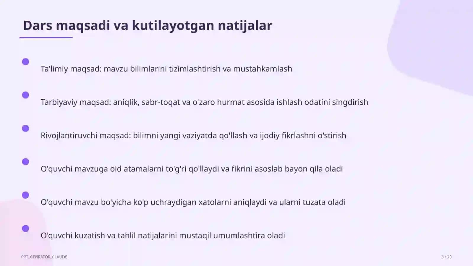 Burchaklarni o'lchash: transportir (5-sinf) 3