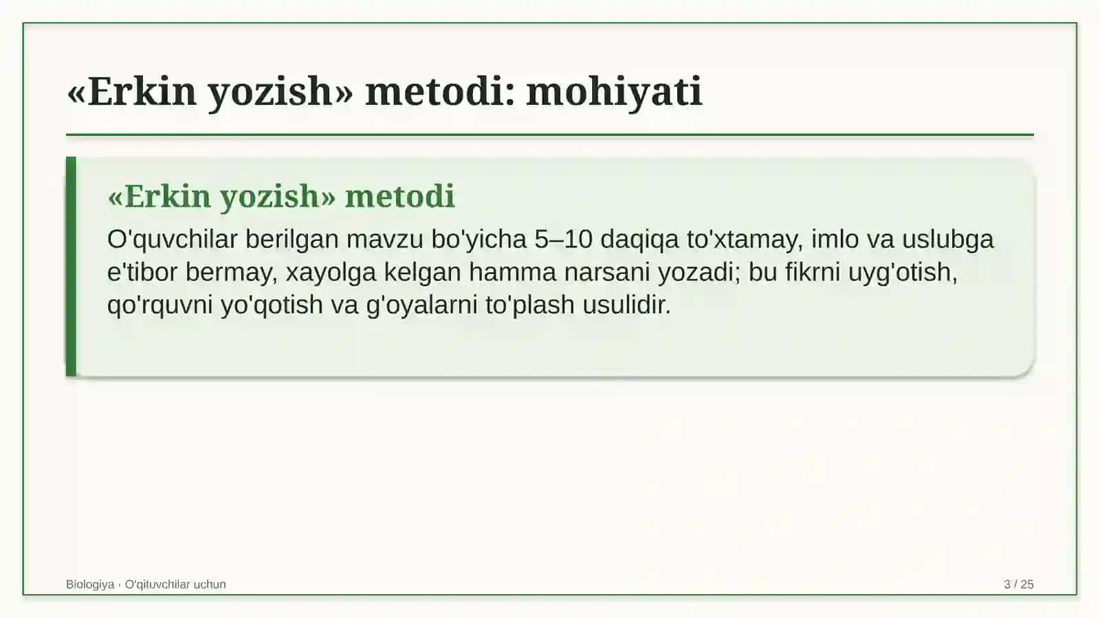 biologiya darslarida erkin yozish metodidan foydalanish 5259 3