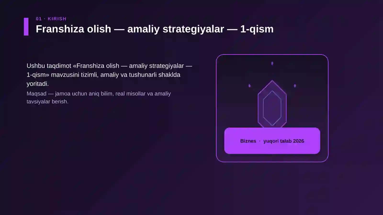 Franshiza olish — amaliy strategiyalar — 1-qism 3
