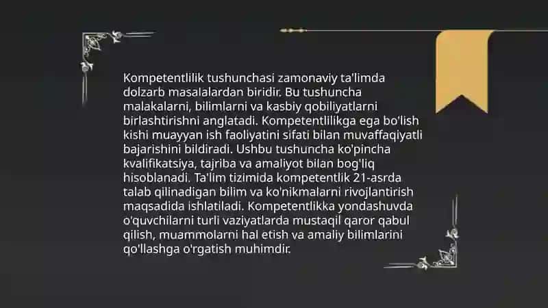 Kompetentlilik tushunchasi va uning tarmoqlari 3