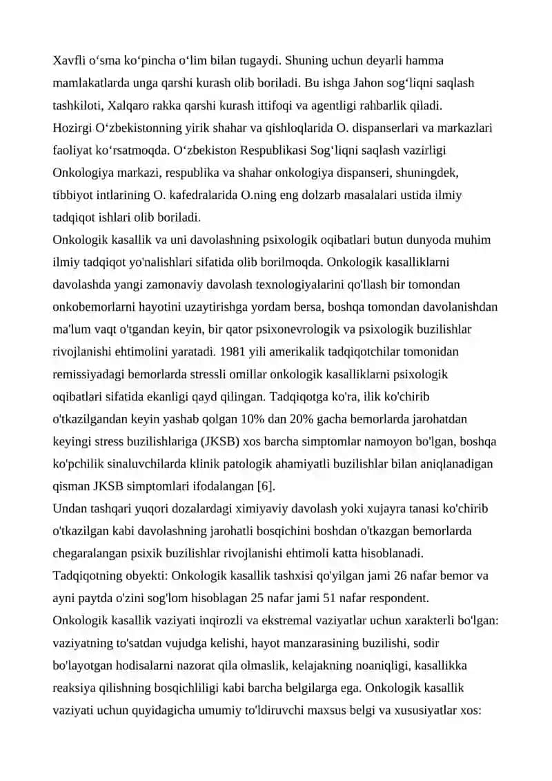 ONKOLOGIYADA REABILITATSIYA USULLARINI O‘ZIGA XOSLIGI 3