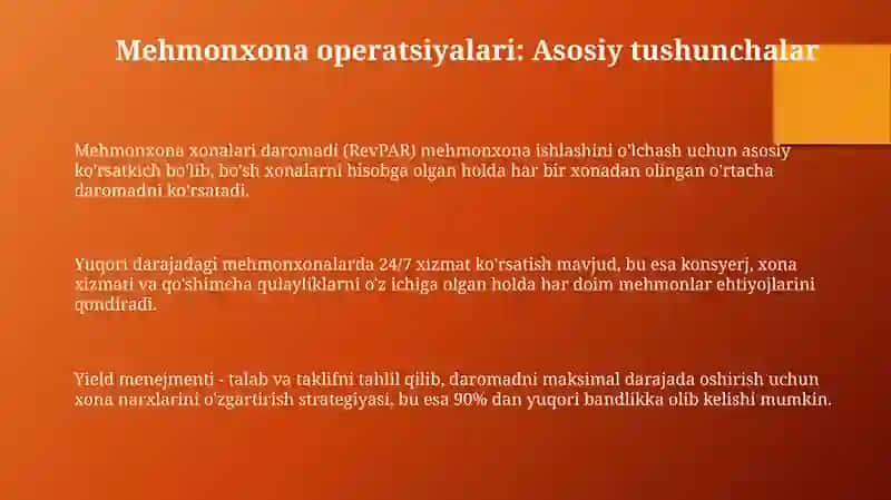 Mehmonxona operatsiyalari 3