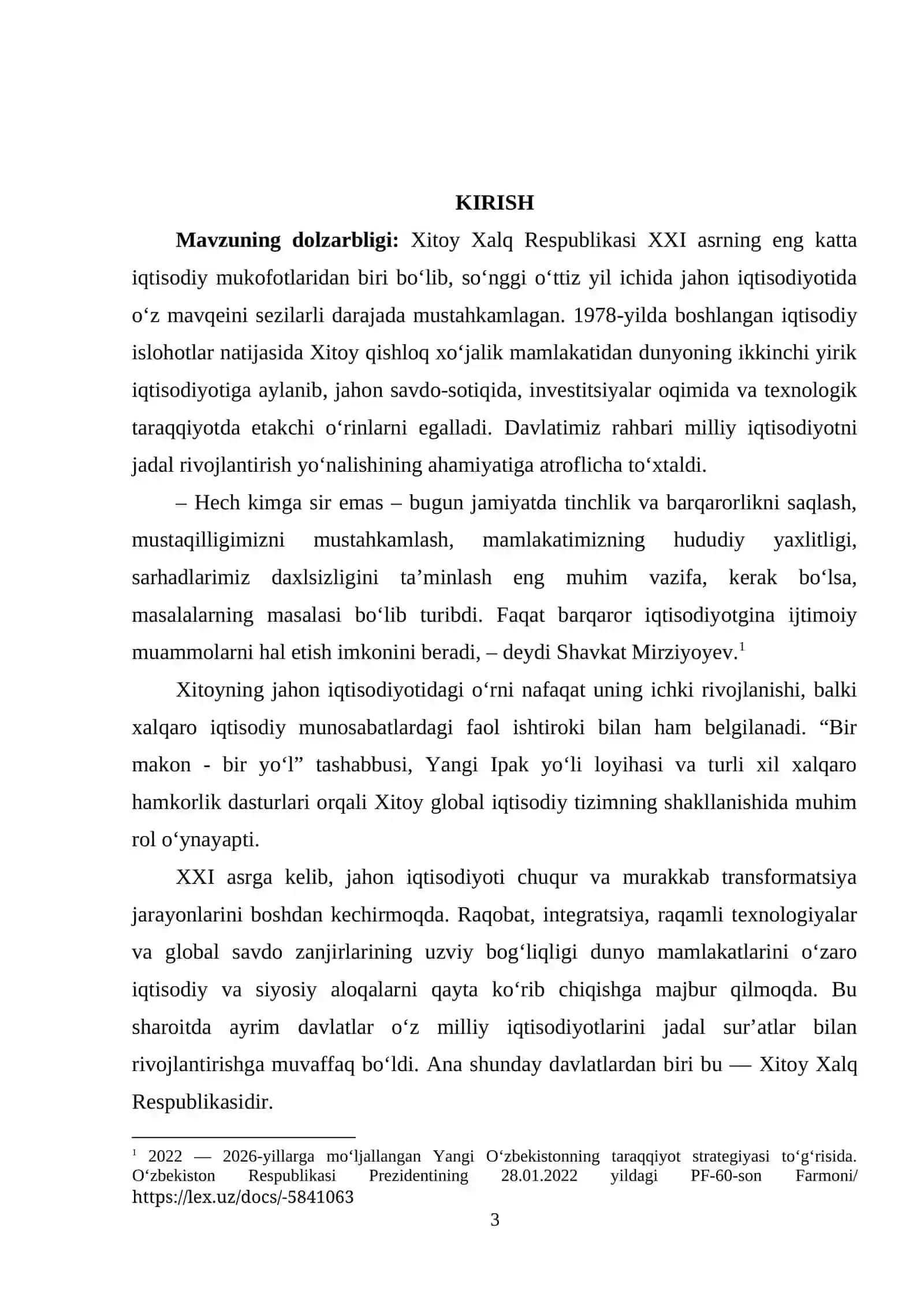 XITОY XАLQ RЕSРUBLIKАSINING JАHОN IQTISОDIYОTIDА TUTGАN О‘RNI VА RIVОJLАNISH ОMILLАRI 3