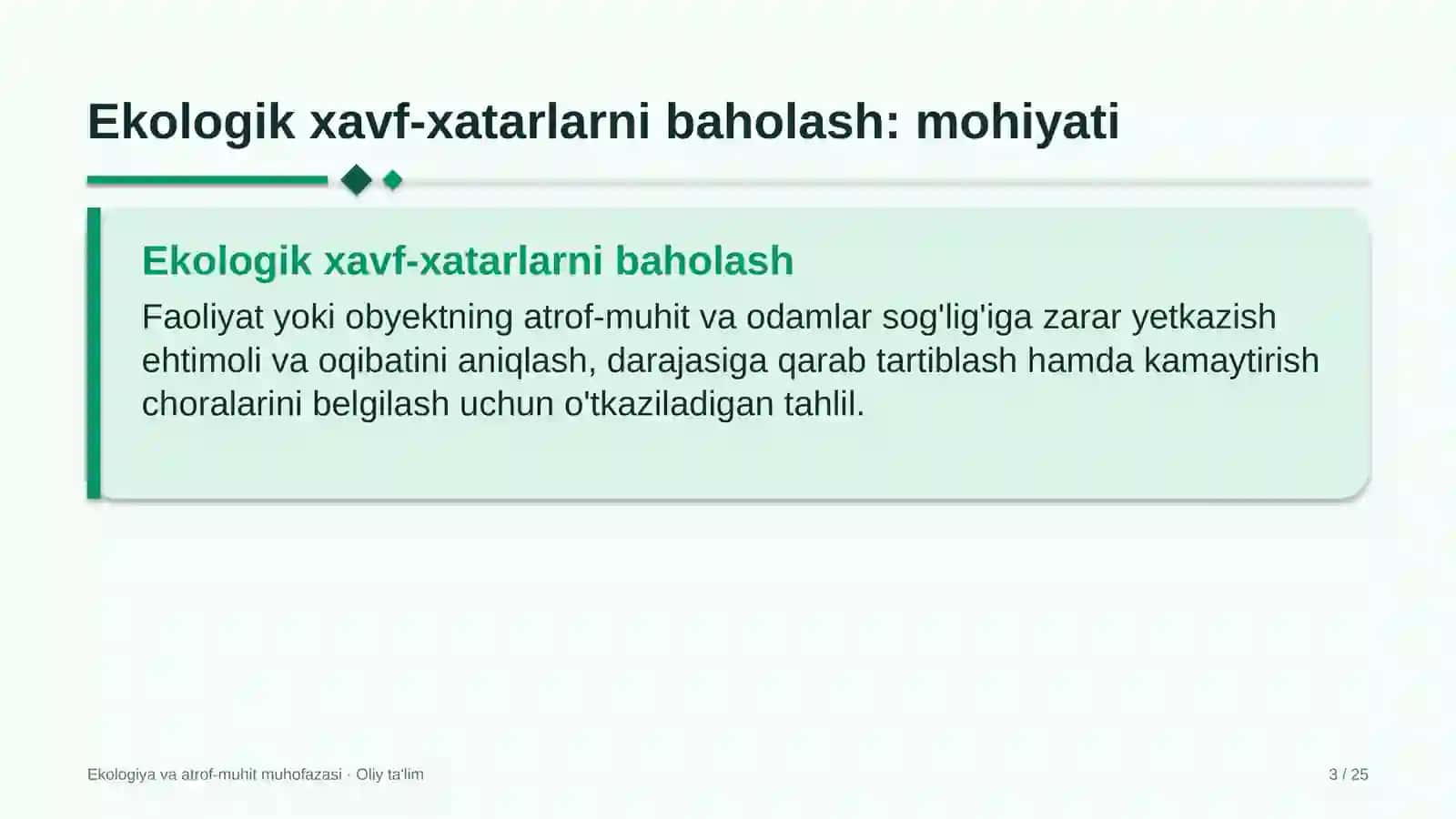 reanimatsiya bo'limlarida ekologik xavf xatarlarni baholash 8305 3
