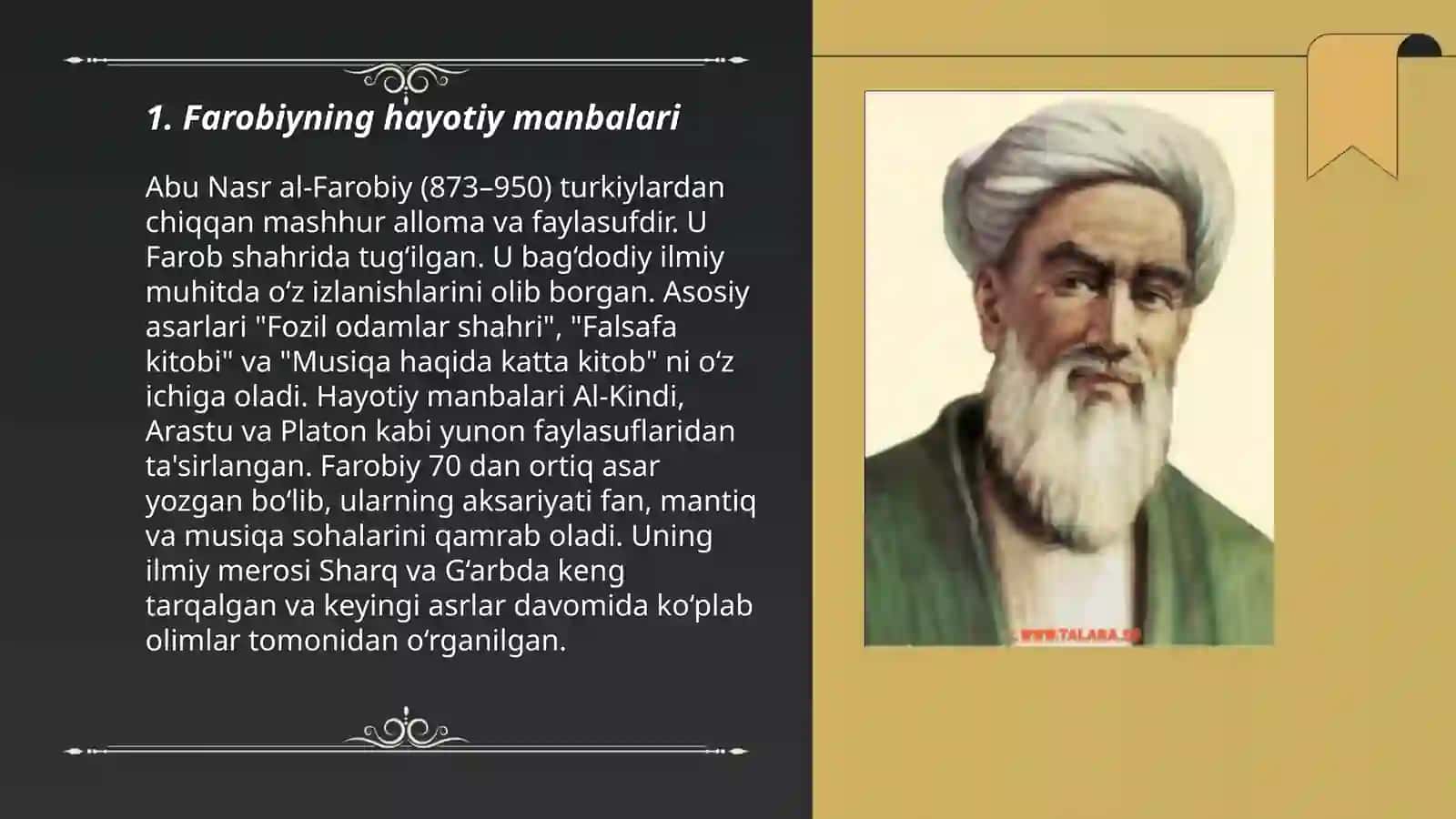 Abu Nasr al-Farobiyning hayoti va ijodi 3