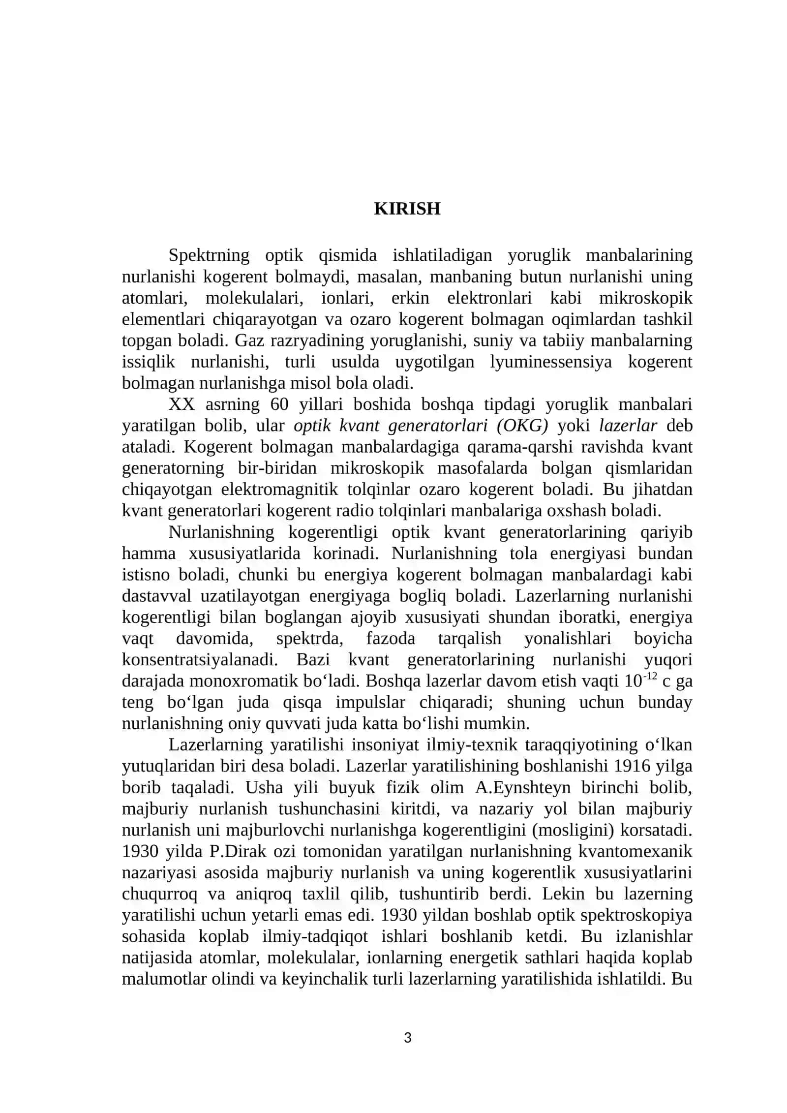 Lazеrlar Fizikasi Fanidan Tayyorlagan Kurs Ishi 3