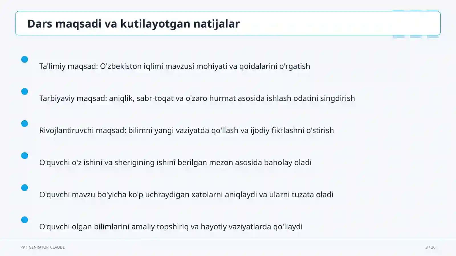 O'zbekiston iqlimi (8-sinf) 3
