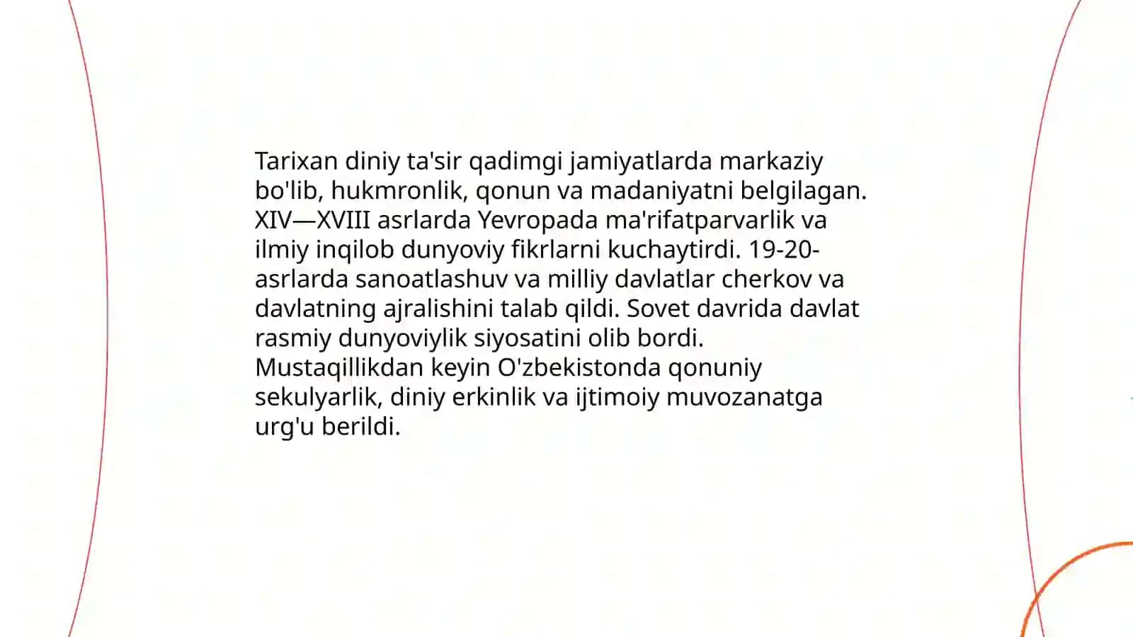 Jamiyat hayotida dunyoviylik va diniylik mutanosibligi 3