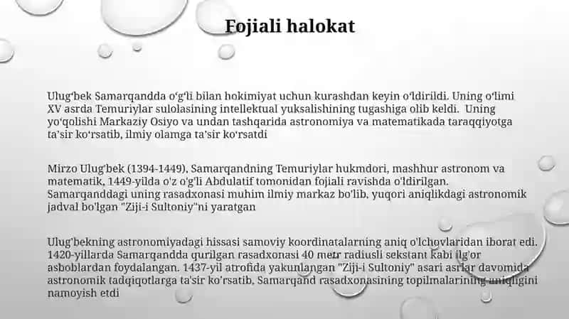 Mirzo Ulug'bek-davlat arbobi va buyuk olim 3