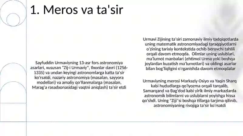 Urmavī Zijining ta'siri 3