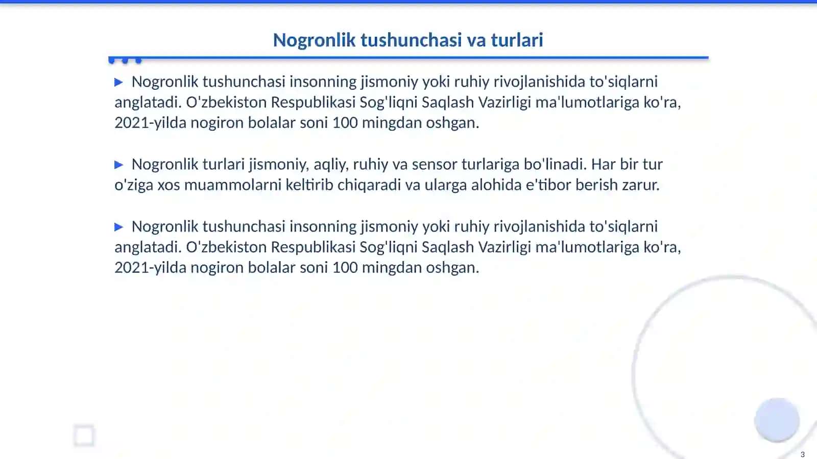 Oilada nogronligi bor bolalarga munosabat va tarbiya psixalagik munosabat 3