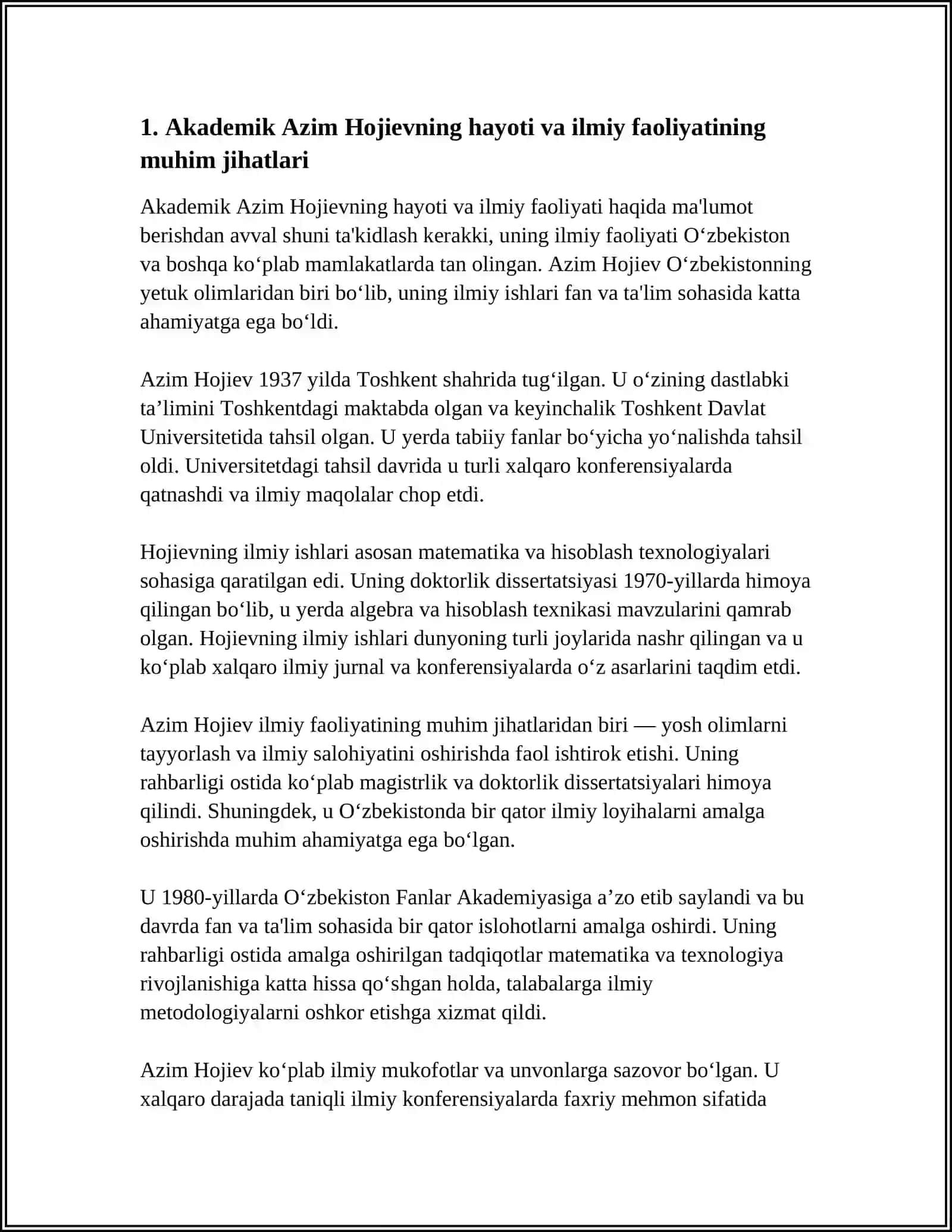 AKADEMIK AZIM HOJIYEVNING ILMIY FAOLIYATI VA ILMIY MEROSI 3