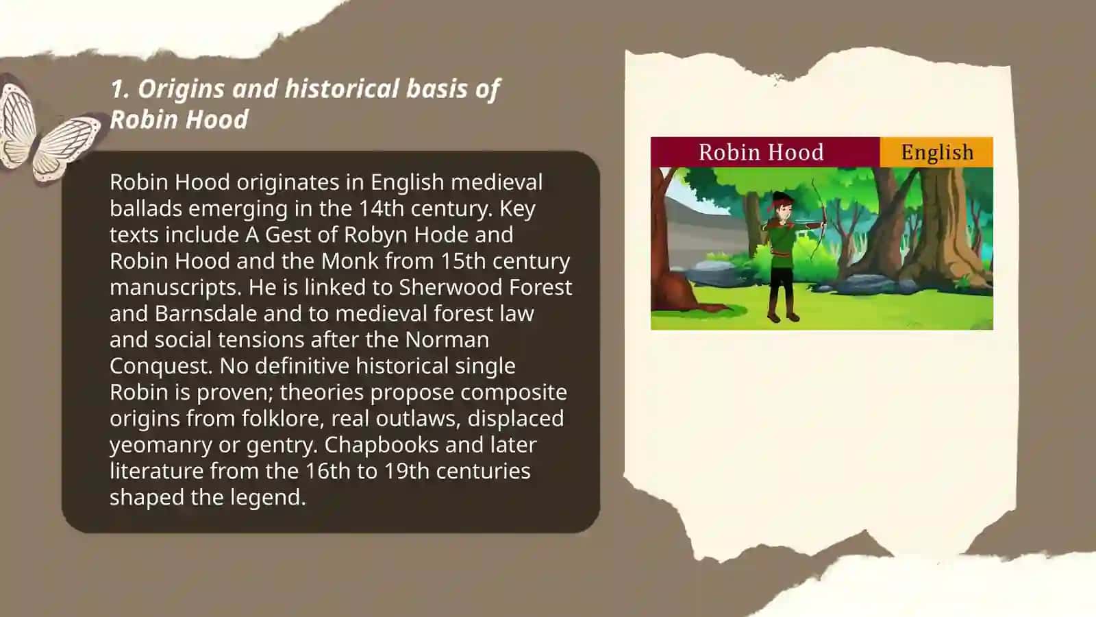 ROBIN HOOD (Representative of English literature) 3