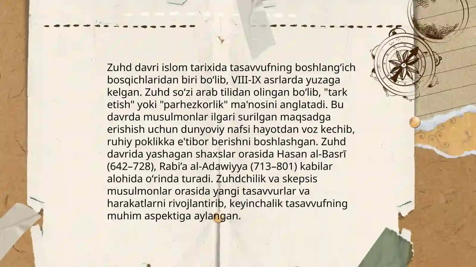 Zuhd davri. Hasan Basriyning zohidona qarashlari 3
