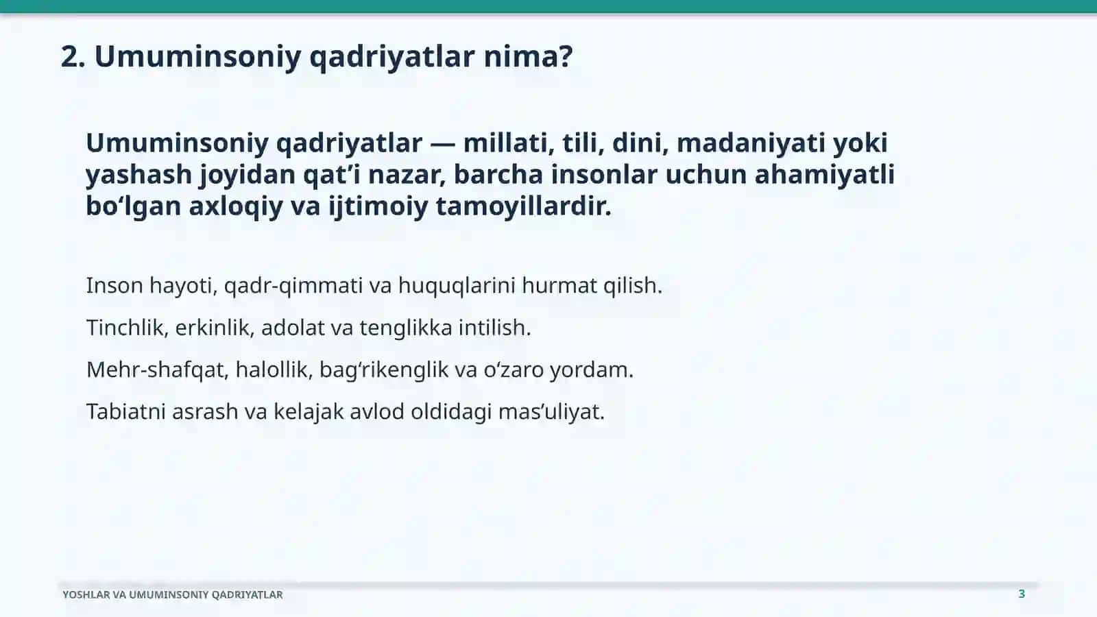 MA’NAVIYAT VA TARBIYA 3