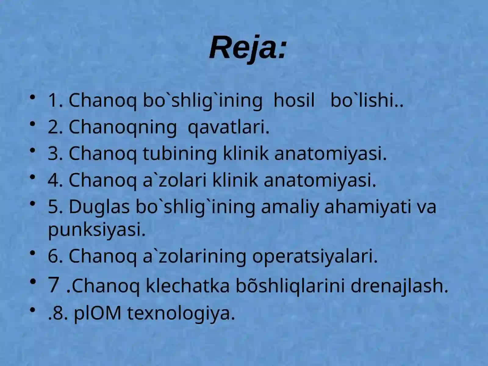 CHANOQ KLETCHATKA BOʻSHLIQLARINI DRENAJLASH USULLARI 3