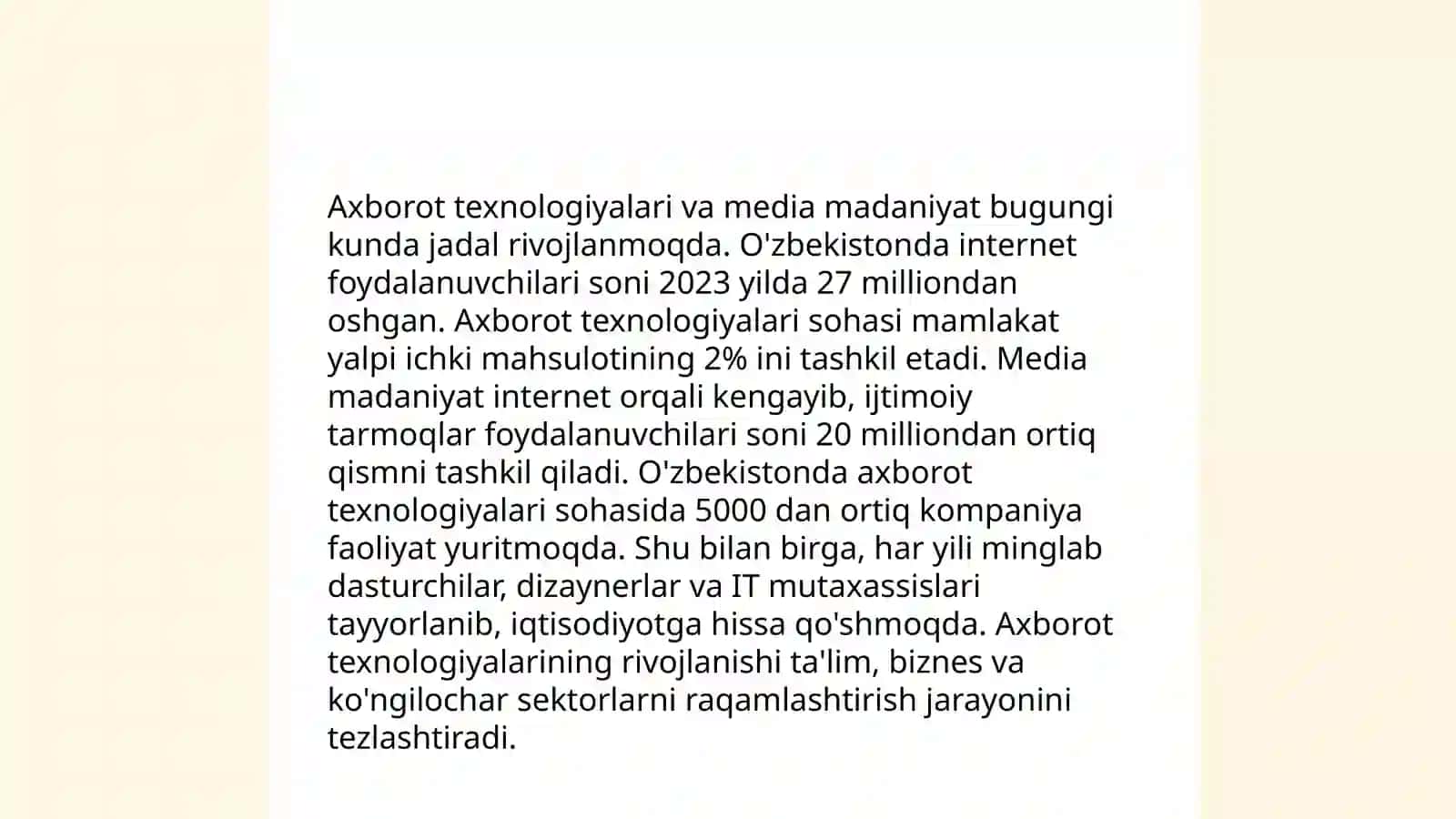 Axborot texnologiyalari va media madaniyat 3
