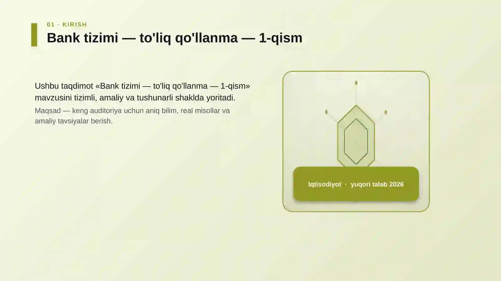 Bank tizimi — to'liq qo'llanma — 1-qism 3