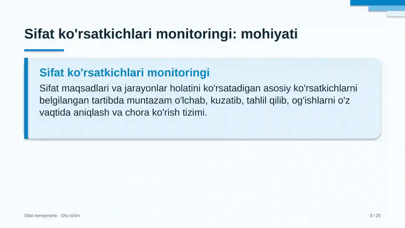 tijorat banklarida sifat ko'rsatkichlari monitoringini yuritish 7557 3