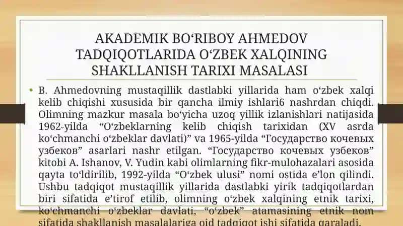 O‘zbekiston xalqlarining etnik tarixiga oid ilmiy adabiyotlar 3