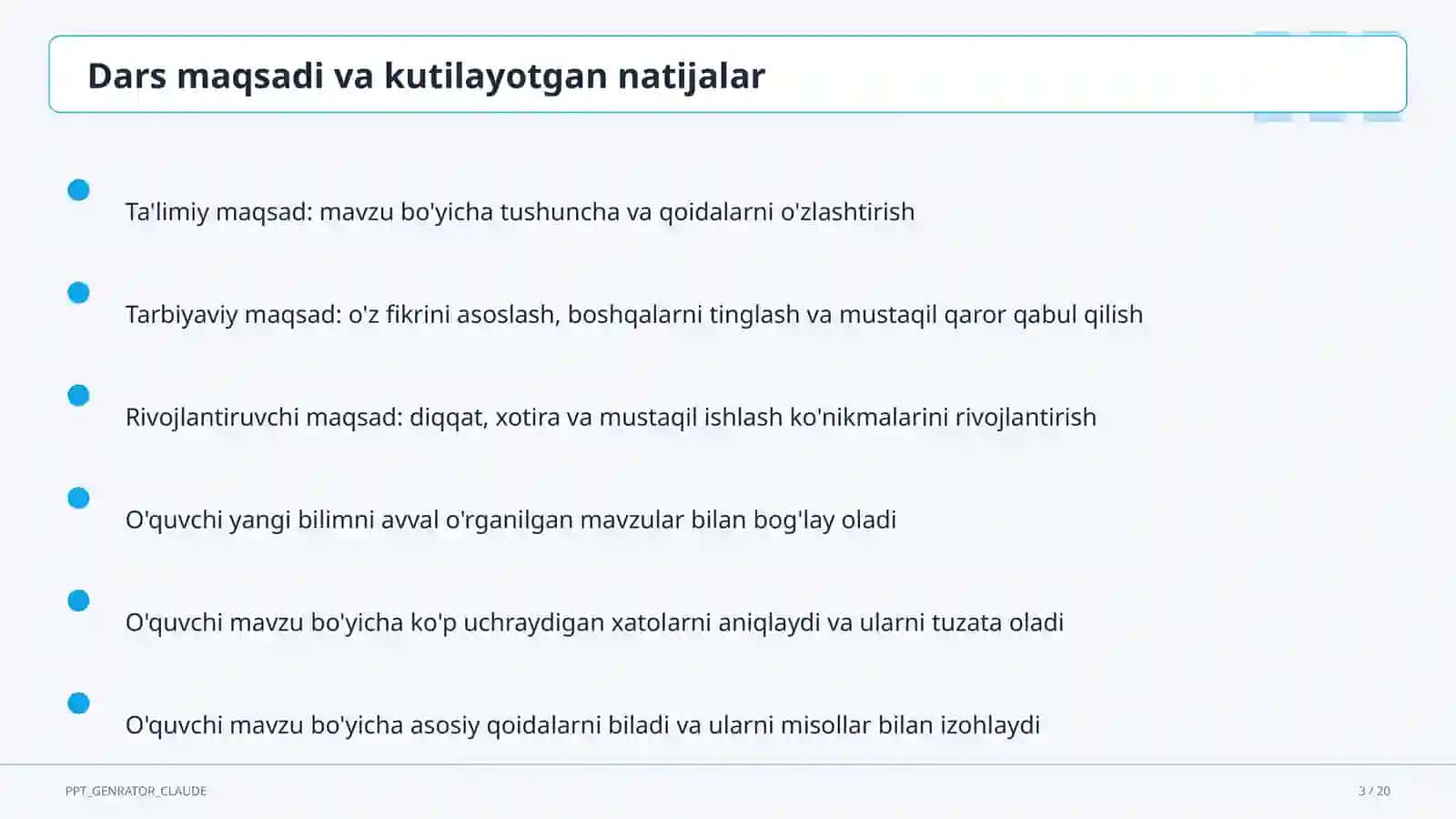 Zamonaviy dars ishlanmasini tuzish 3