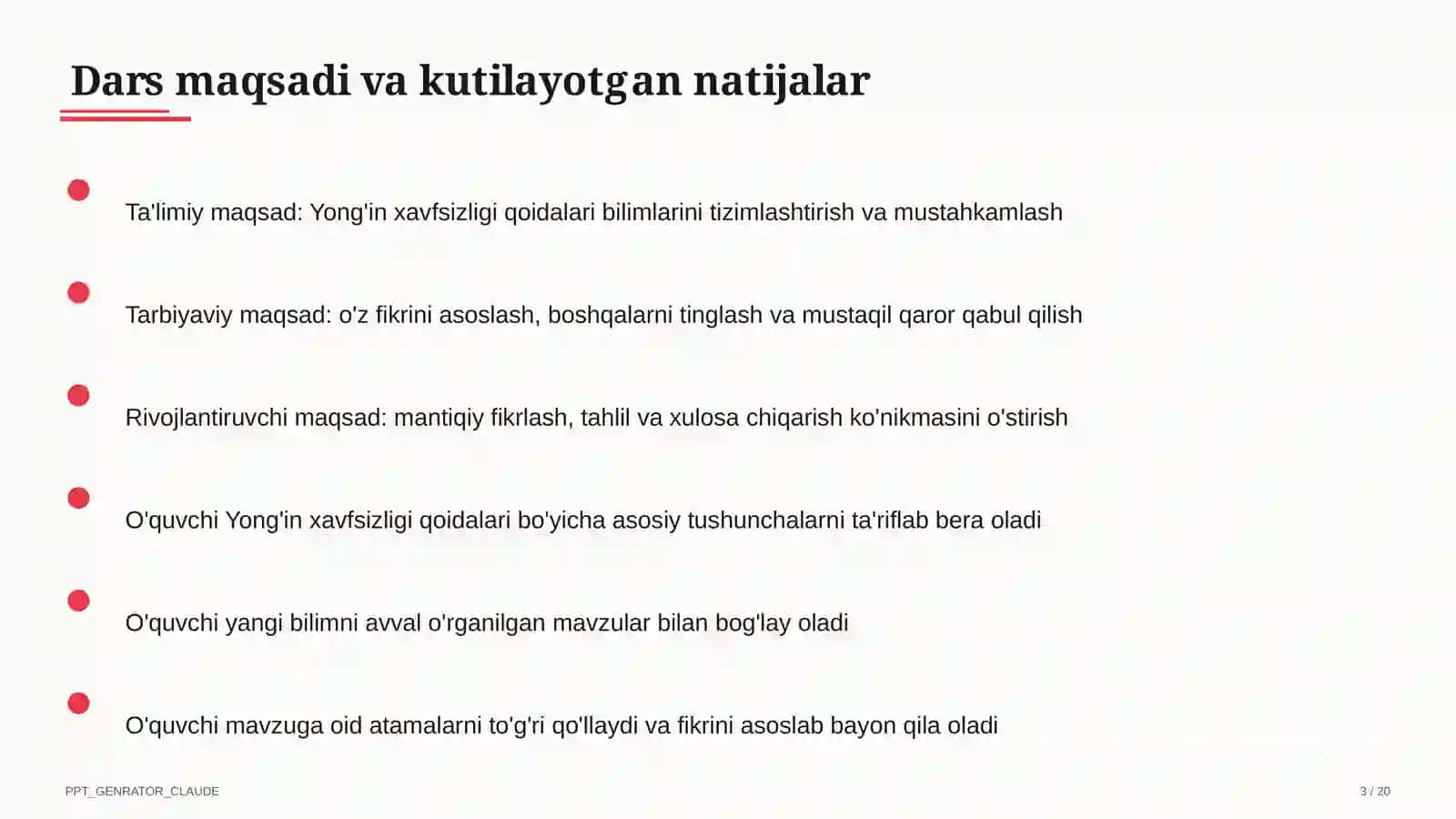 Yong'in xavfsizligi qoidalari 3