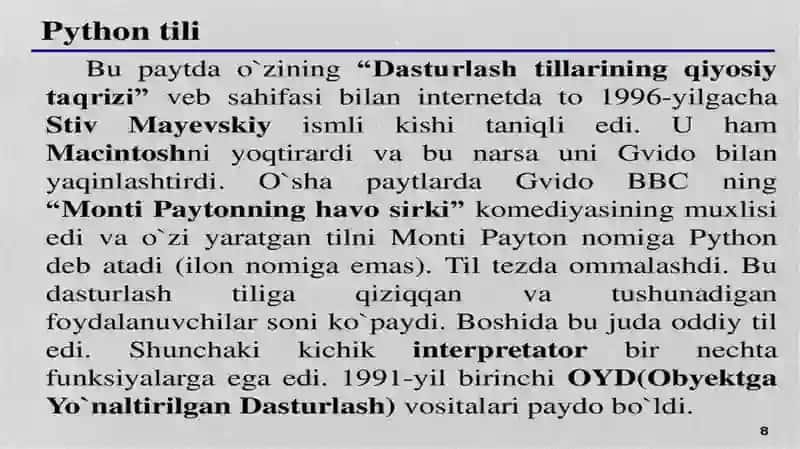 Python dasturlash tilida funksiya va modullar 3