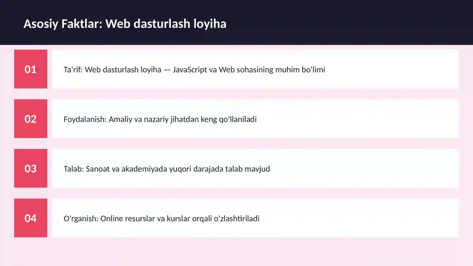 DASTURLASH | JAVASCRIPT VA WEB 3
