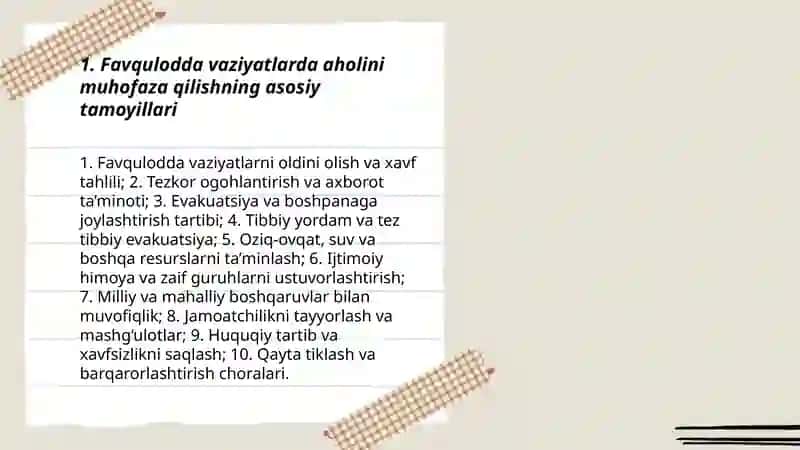 Favqulodda vaziyatlarda aholini muhofaza qilish 3