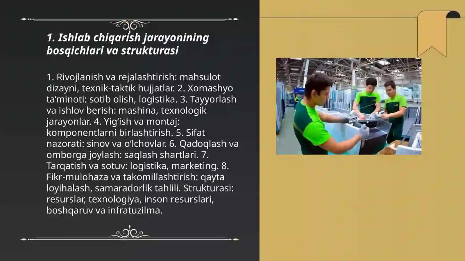 Ishlab chiqarish jarayonlari va uning natijalari 3