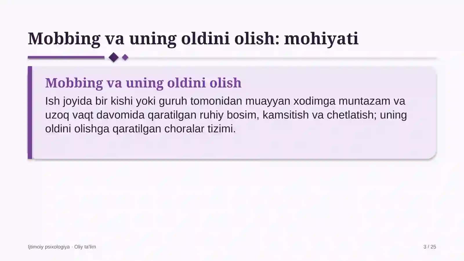 Supermarketlar tarmog'ida mobbing va uning oldini olish 3