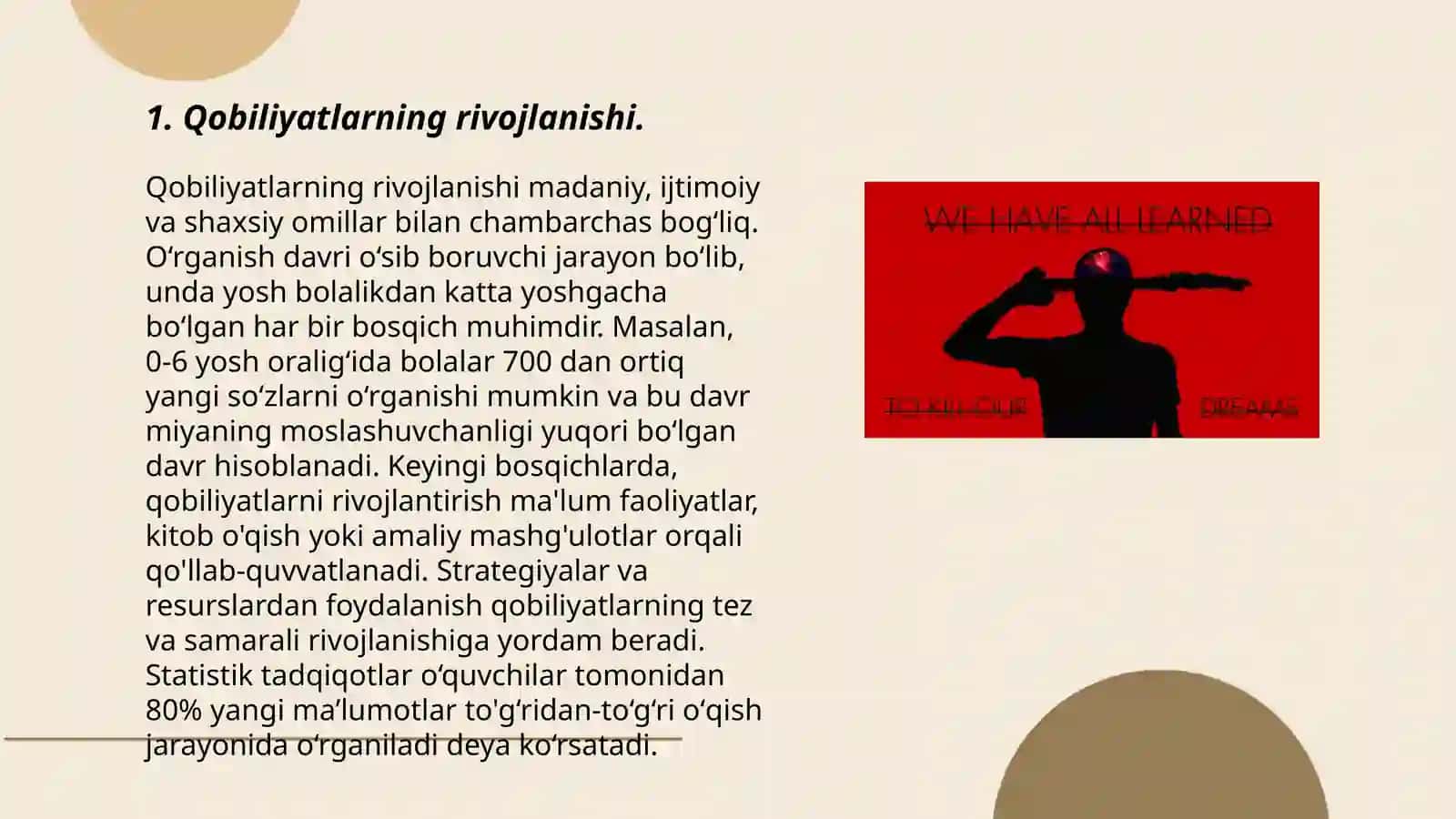 Qobiliyatlarning rivojlanishi 3