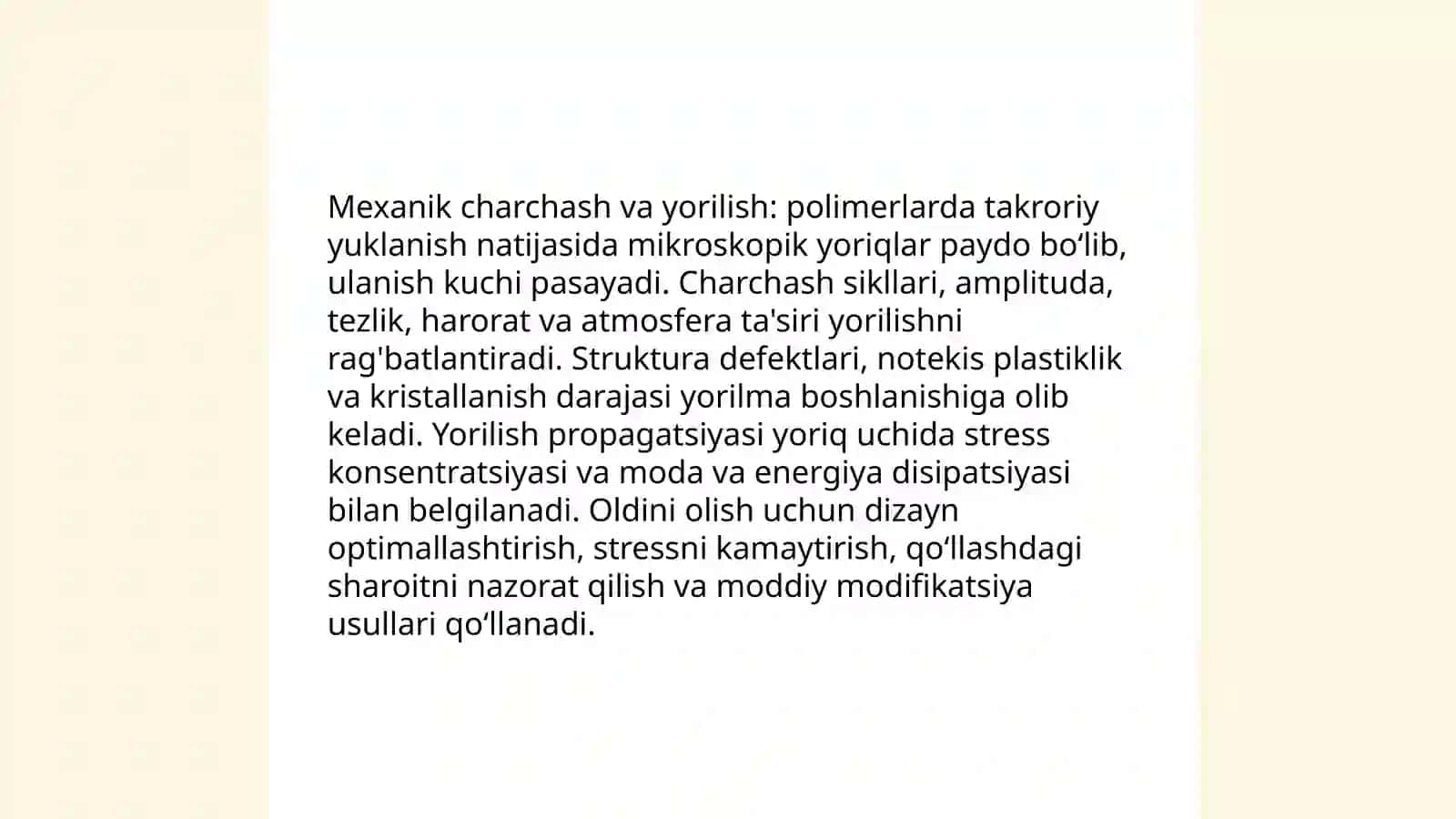 Polimerlarda yuzaga keladigan destruksiyalar 3